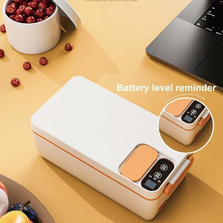 1000ml Wireless Heating Lunch Box USB Rechargeable Bento Box English Version Yellow_4