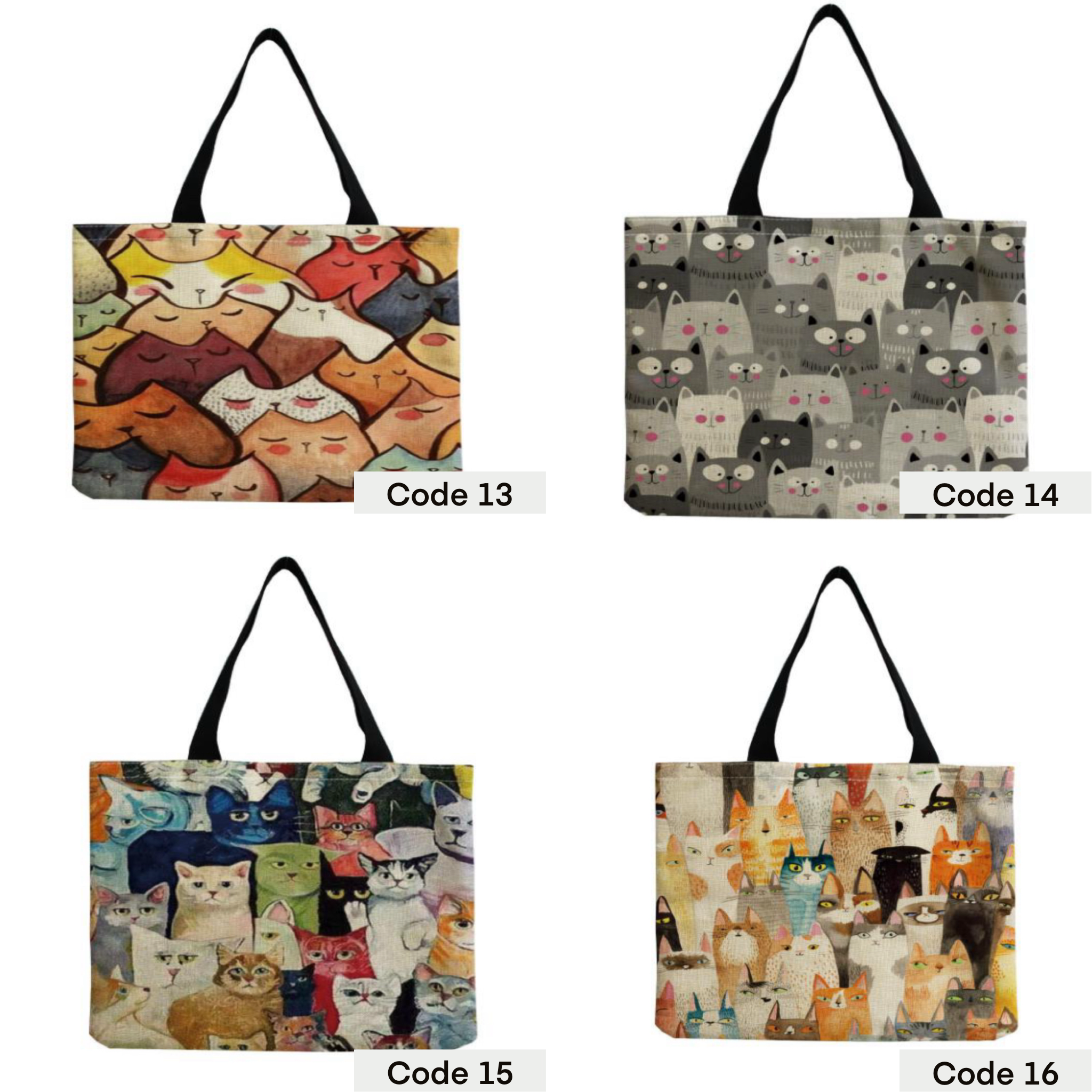 Cat Themed Tote Bag _3