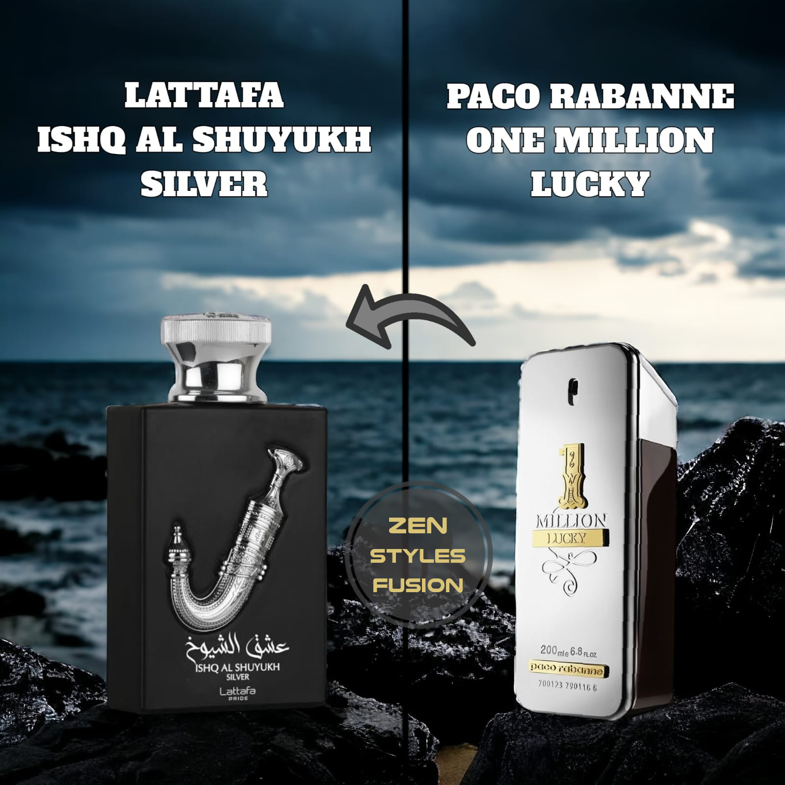 LATTAFA ISHQ AL SHUYUKH SILVER - PACO RABANNE ONE MILLION LUCKY_0