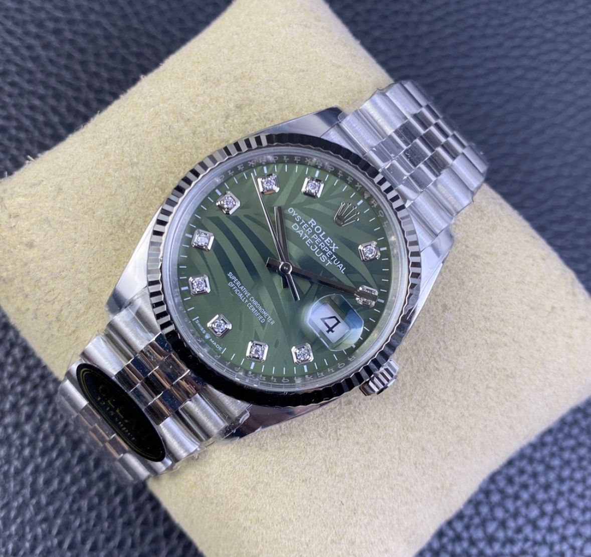 Super Clone Datejust 36 Diamon Palm Dial_2