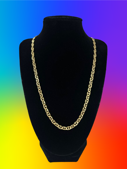 14k yellow gold Flat Gucci/ Mariner chain, 20.90 gram, 24 inch_0