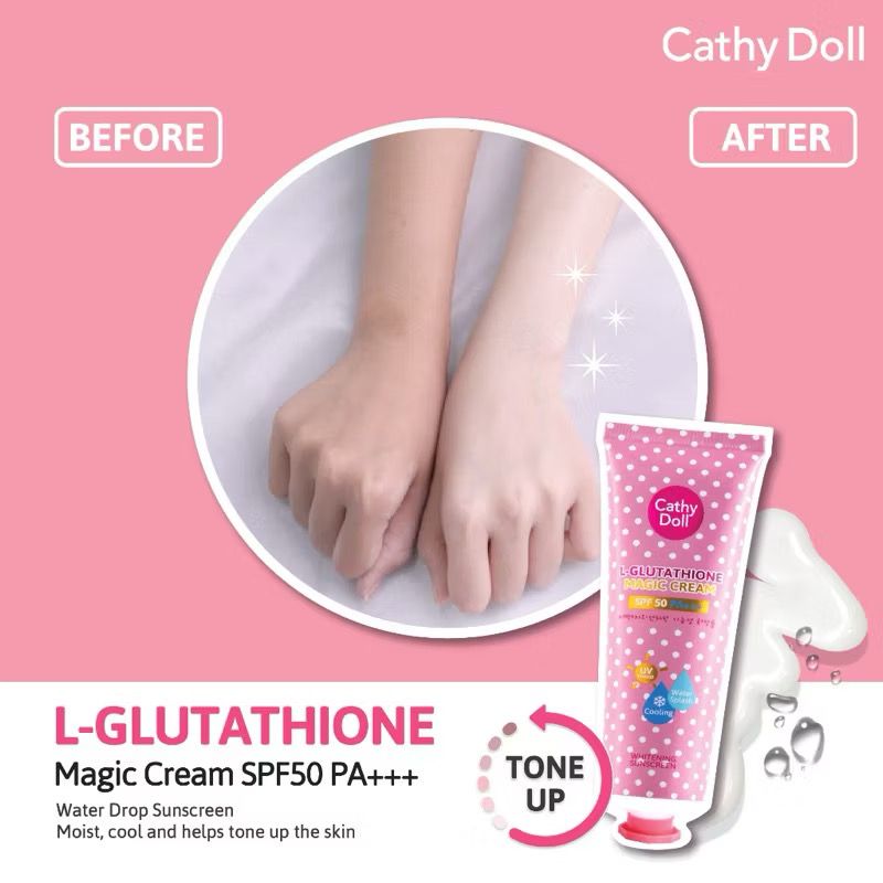 CATHY DOLL L-Glutathione Magic Cream Whitening Sunscreen SPF50 _3