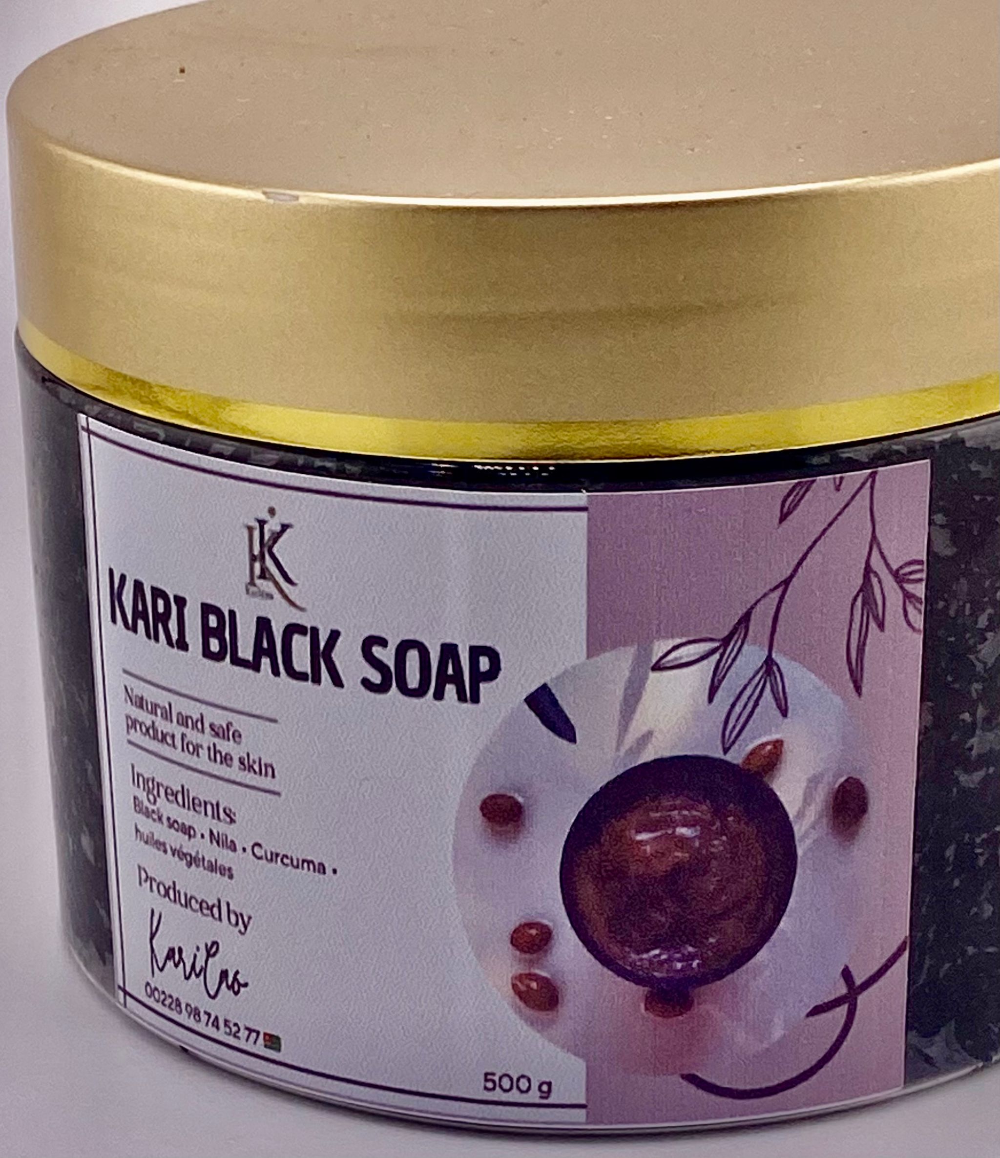 Kari Black Soap (savon noir au Nila, curcuma et à l’huile d’olive _0