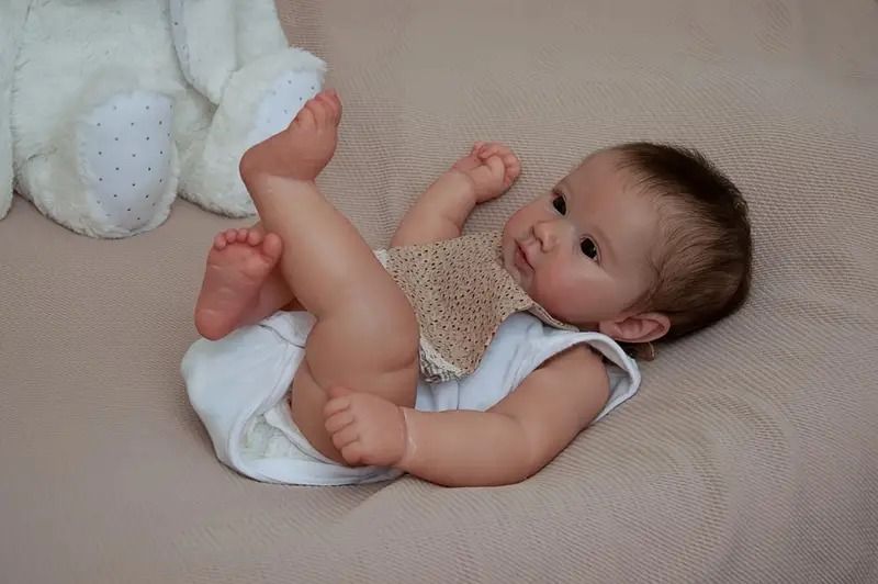  Reborn Baby Doll, 20-inch Soft Vinyl Lifelike, Hand-Rooted Hair, Realistic 3D Skin Texture_1