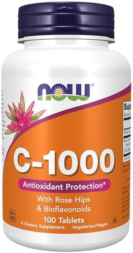 NOW C-1000 ROSE HIP & BIOFLAVONOIDS 100 CAPSULES_0