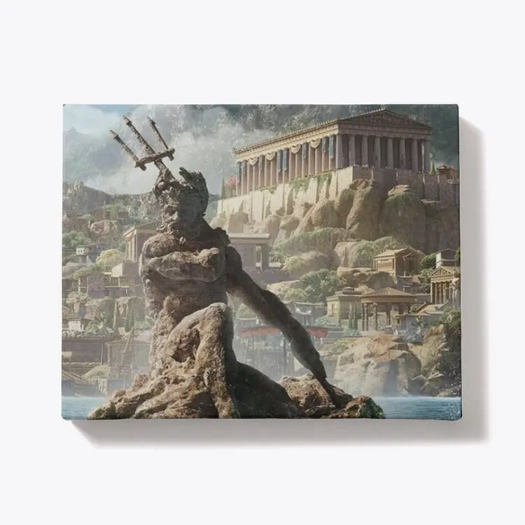 Zeus and the Acropolis Gallery Wrapped Canvas_1