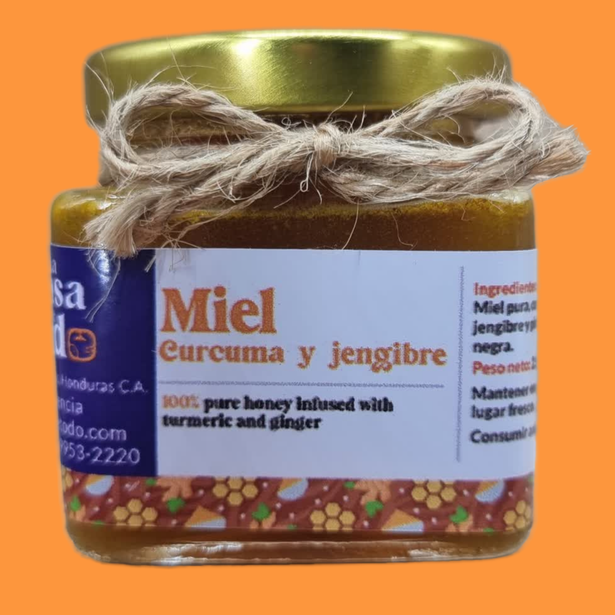 Miel con Cúrcuma y Jengibre 3 oz_0