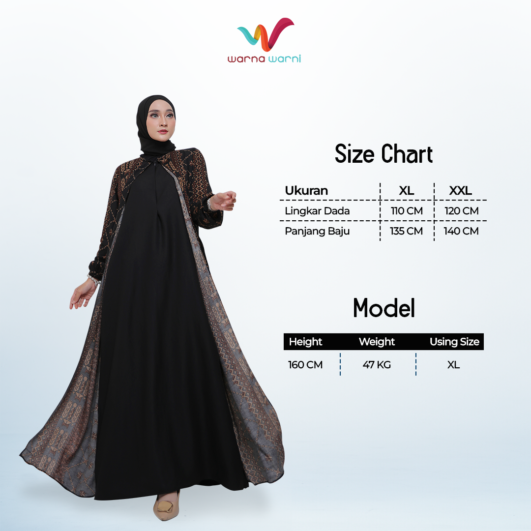 Warna Warni Brand Dress safiya Bahan Rayon Diamond - XL_1