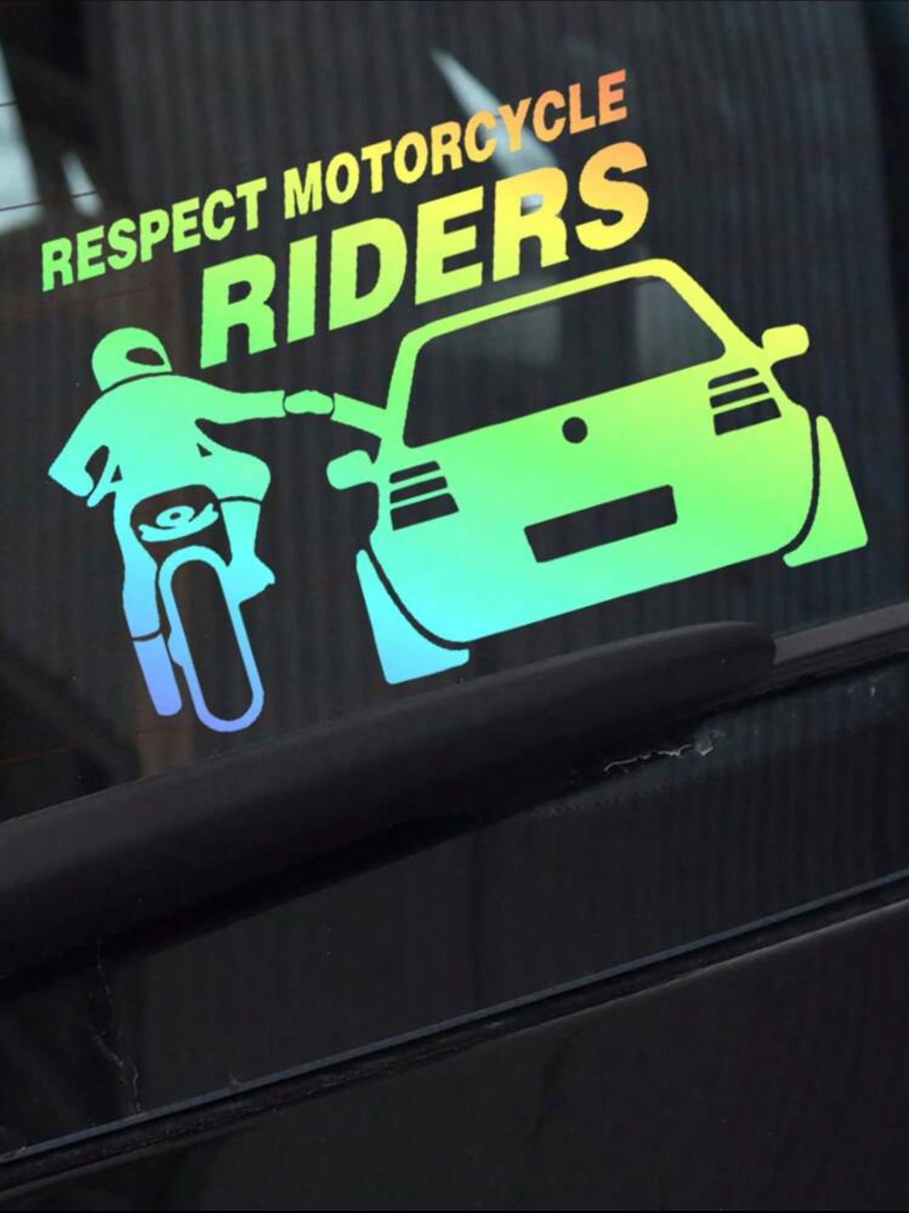 Sticker Respect Motorcycle Riders_0