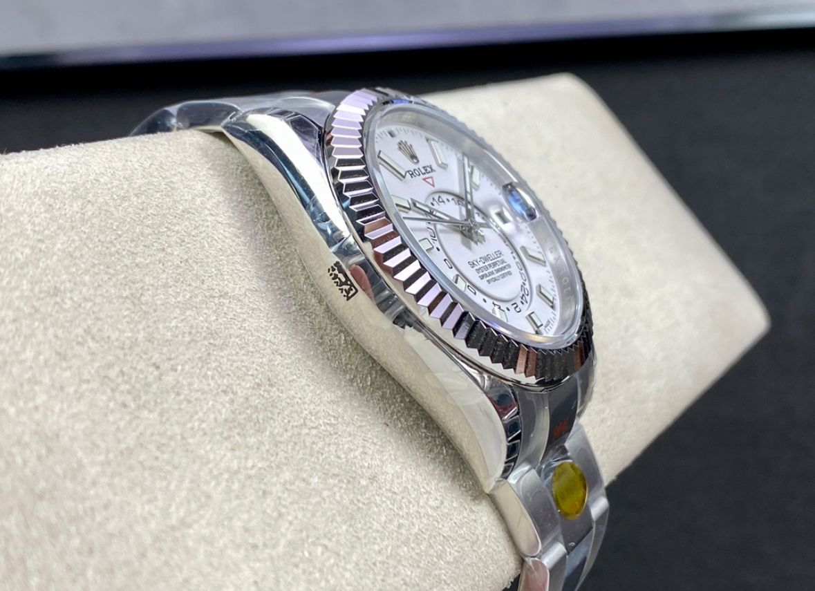 Super Clone Sky-Dweller 42MM Stainless Steel, White Dial, Oyster_4