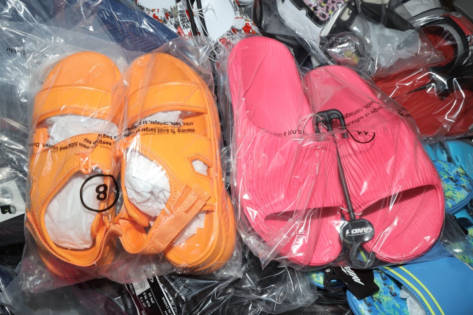 New Overstock Assorted Bins of Avia & And 1 Sandals_6