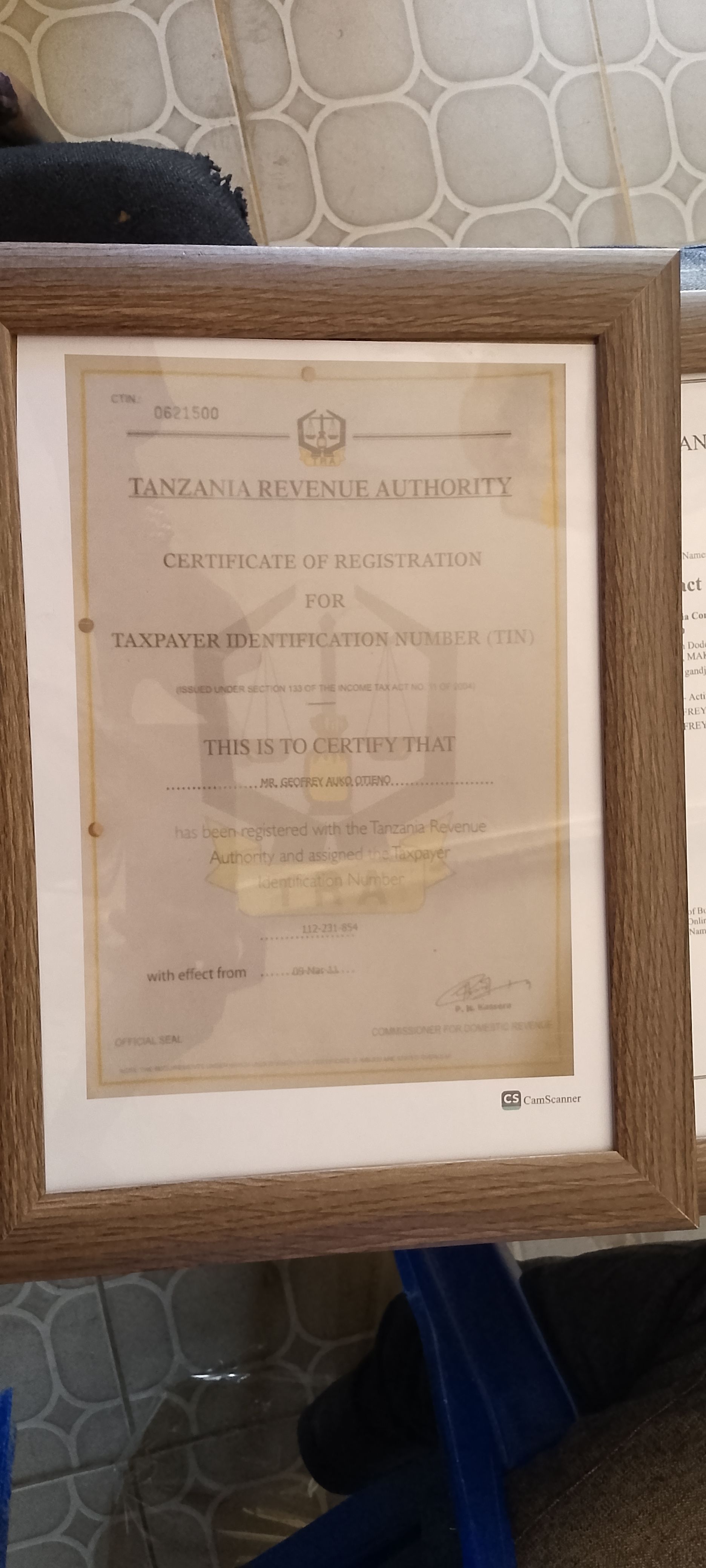 NIDA ,TIN NO,  CERTIFICATE ONLINE _1