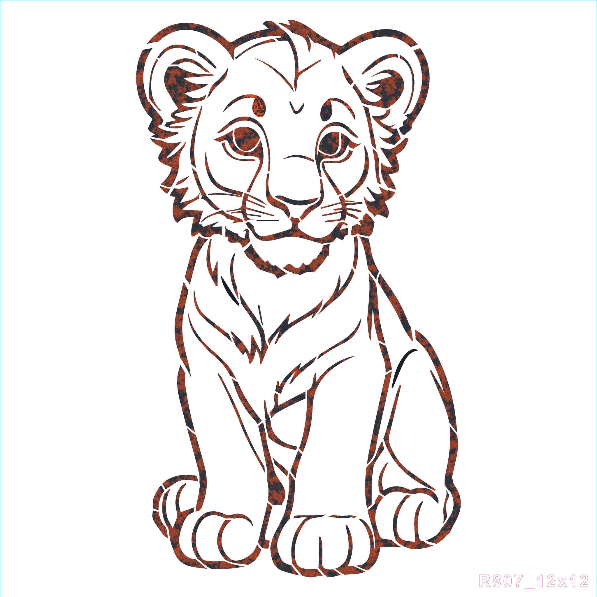 R807_Lion Wall Stencil_0