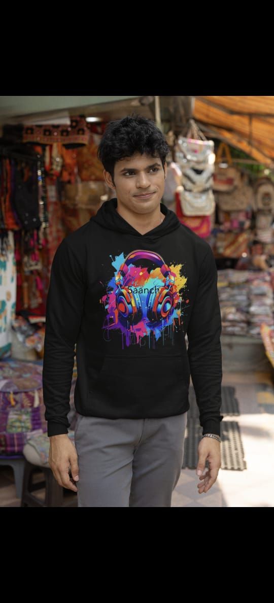 Unisex Sweatshirt Hoodies - Headphones _0