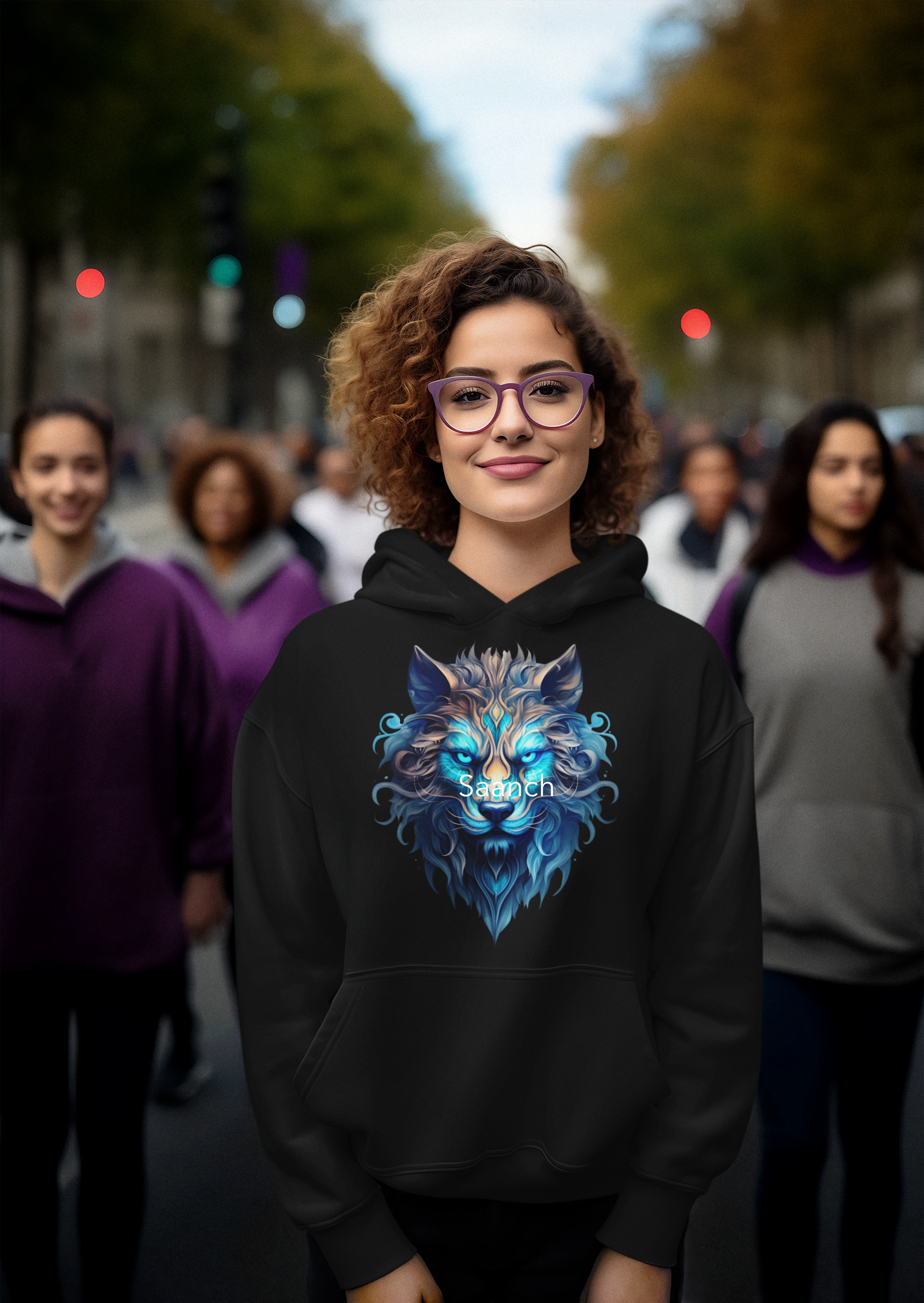 Unisex Sweatshirt Hoodies-Lion_1