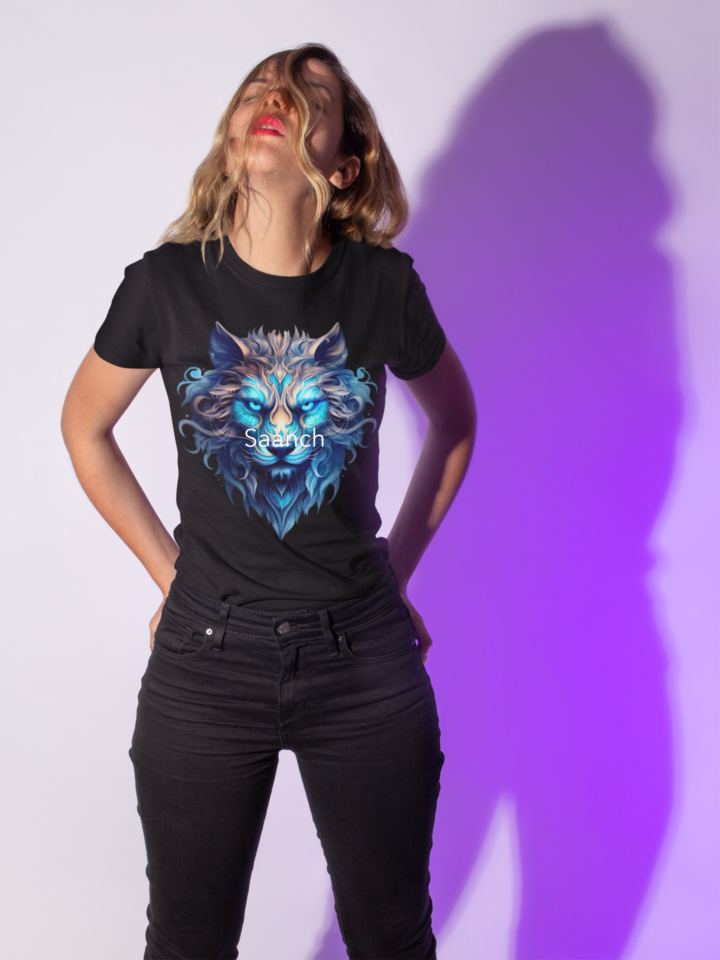 Unisex Cotton T-Shirt- Lion_1