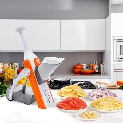 (5 In 1) Mandoline Spring Slicer Cutter Adjustable Slicer, Vegetable Chopper_0