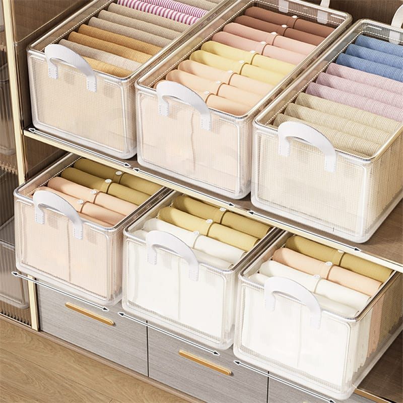 Clear Grid Steel Frame Storage Box _1