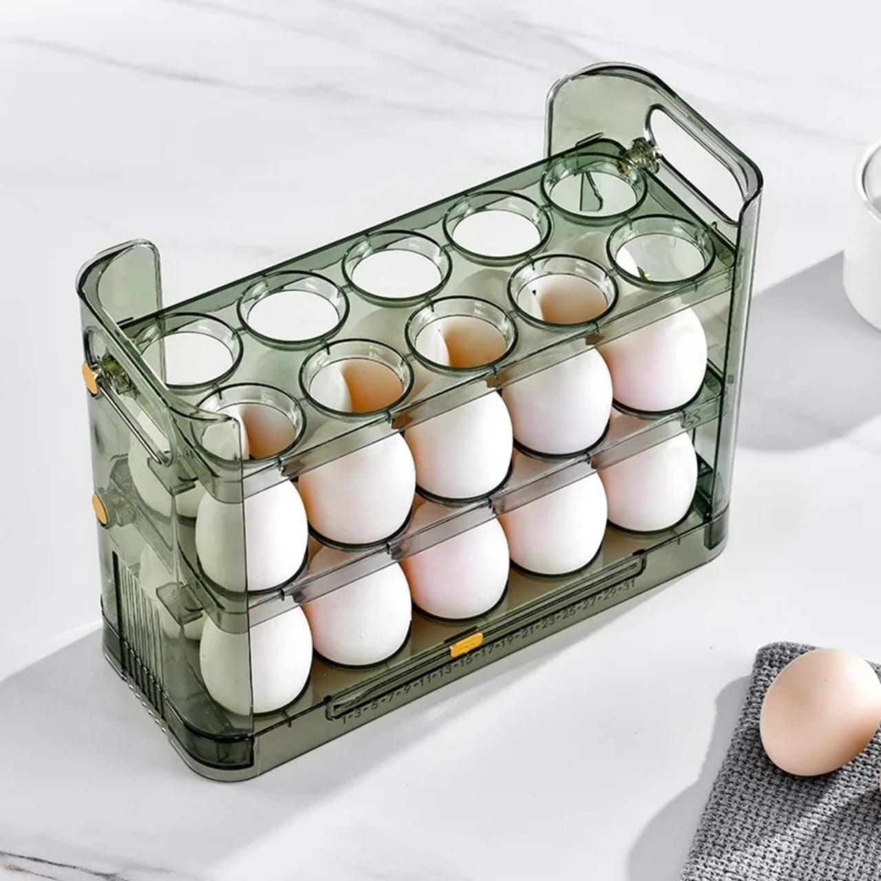 Autoflip Fridge Egg Storage Plastic Box_2