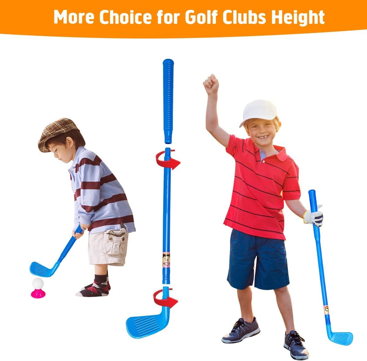 Ensemble de clubs de golf pour enfants Meland - Ensemble de jeu de balle de golf pour tout-petits, jouets de sport en plein air, cadeaux pour garçons et filles de 3, 4, 5, 6 ans (bleu)_4