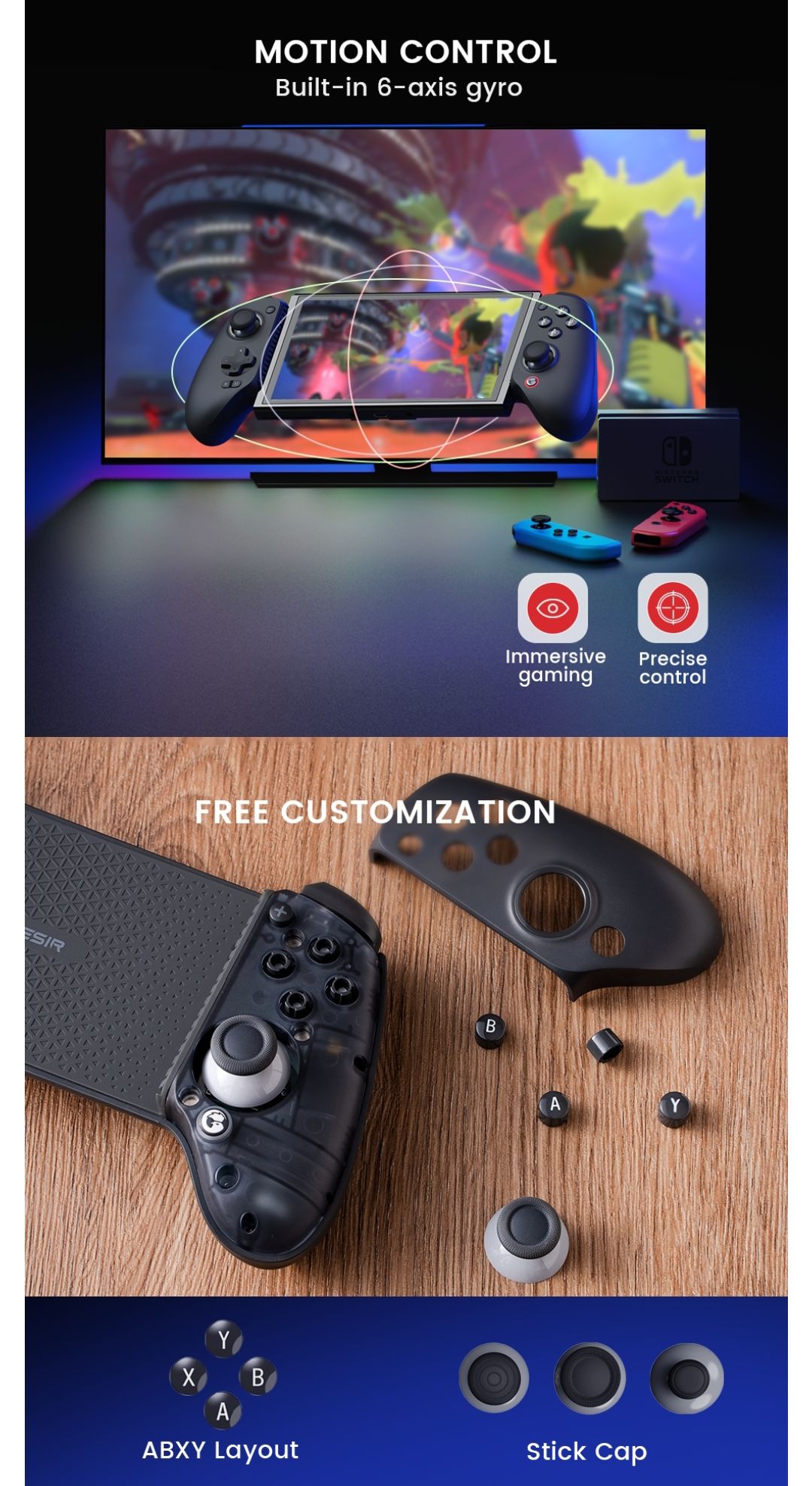 Controlador Gamepad Android IOS Bluetooth GameSir G8 Plus_5