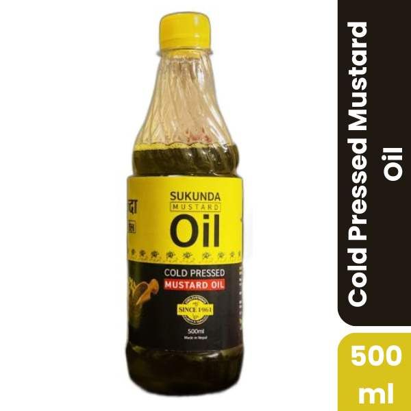 Sukunda Cold Pressed Mustard Oil, 500ml Bottle_0