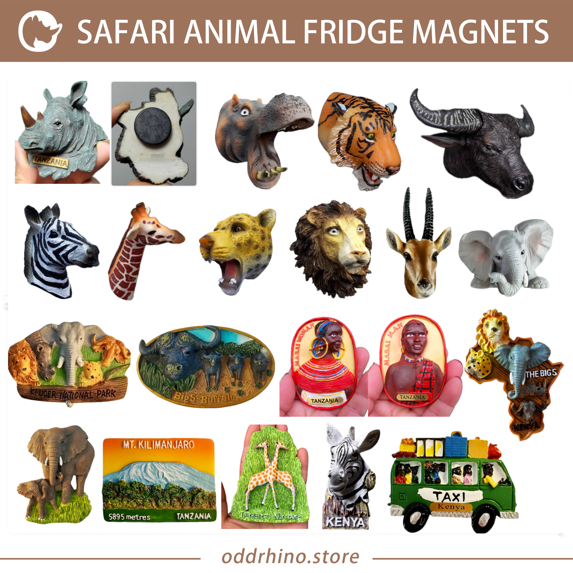 Safari animal Fridge magnets_0