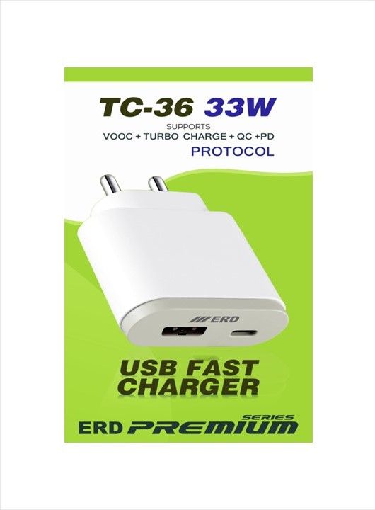 ERD TC-36 CHARGER 33W PD + QC + VOOC Protocol (Fast Charger) - DUAL (Dock Only)_0