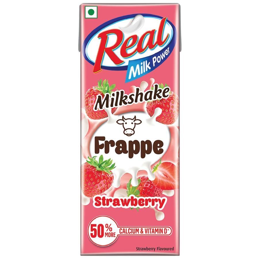 Dabur Real Frappe Strawberry Milkshake, 180ml_0