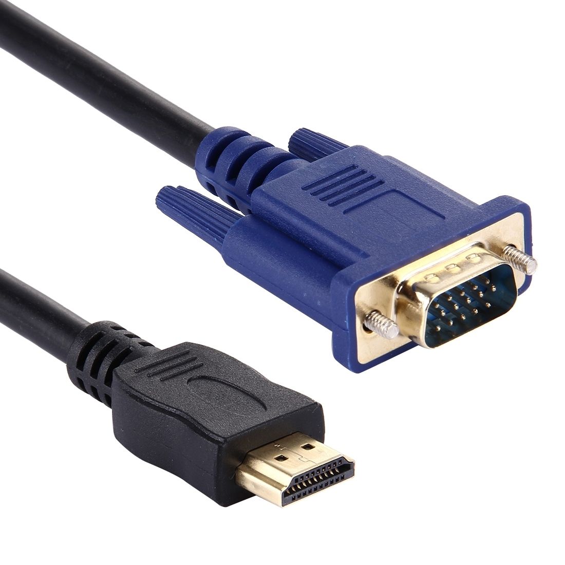 1.8m HDMI Male to VGA Male 15PIN Video Cable(Black)_0