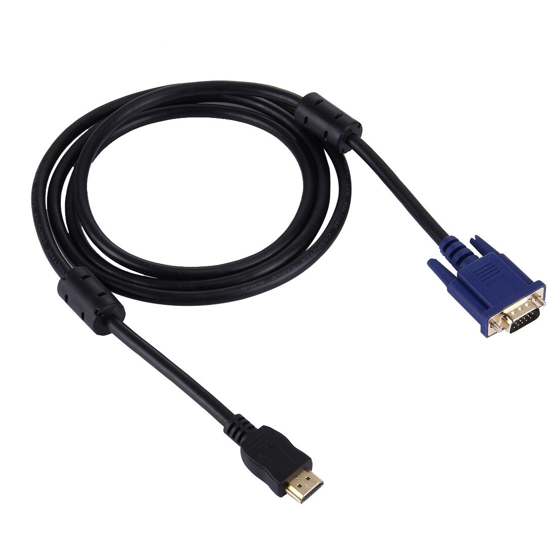 1.8m HDMI Male to VGA Male 15PIN Video Cable(Black)_1