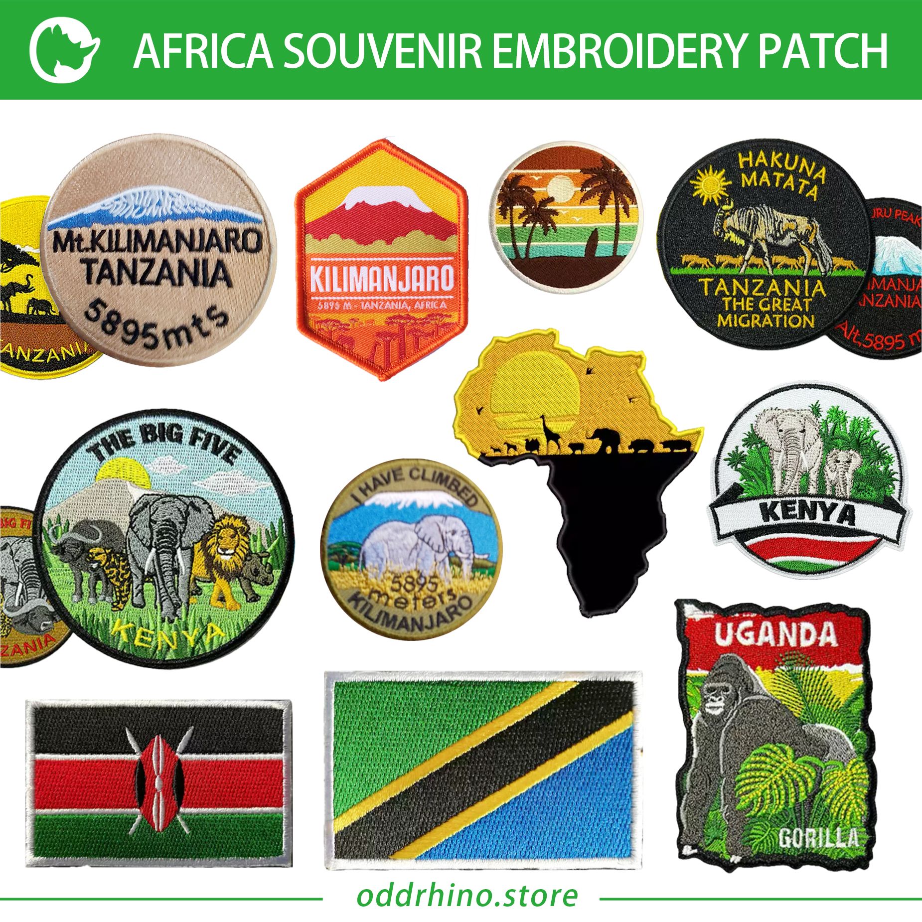 Africa souvenir Embroidery patch_0