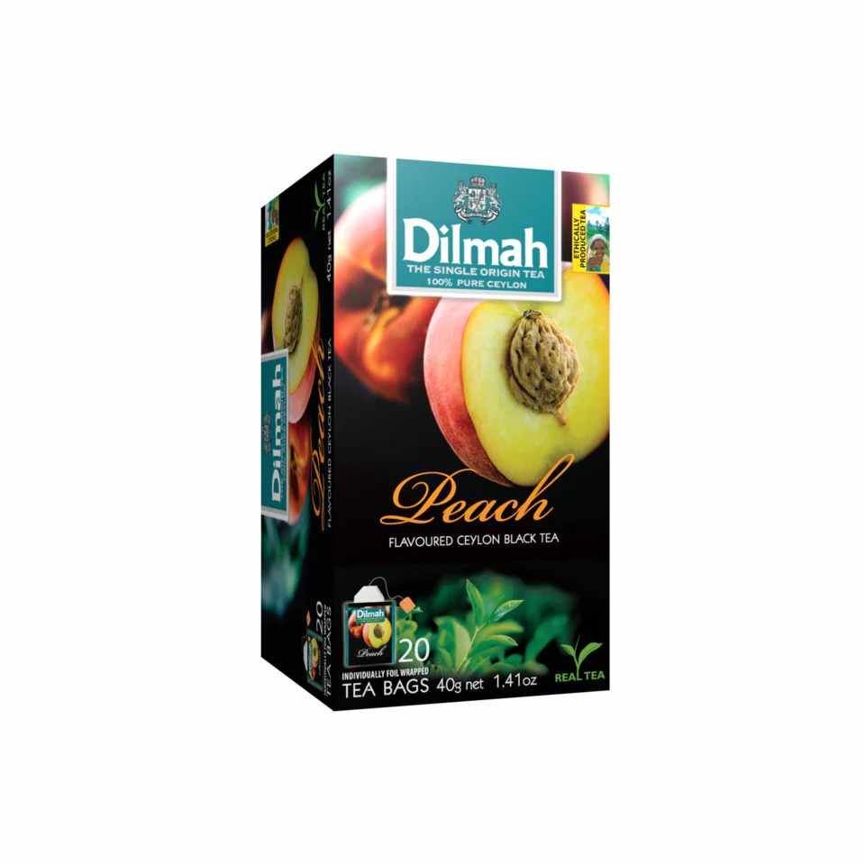 Dilmah Peach Fun Flavoured Tea, 20 Tea Bags_0