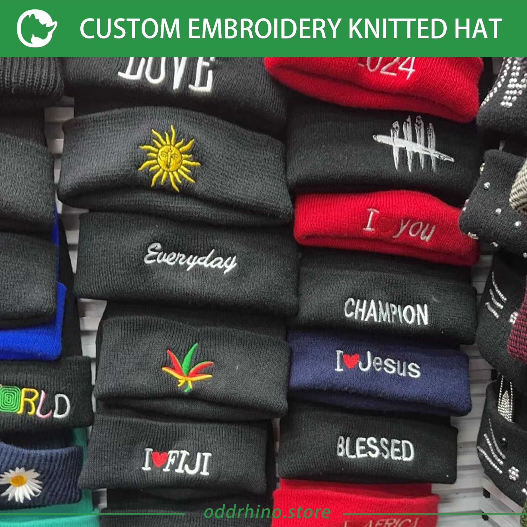 Custom embroidery Knitted hat_2