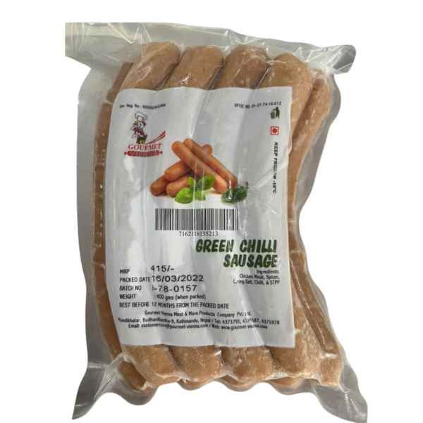 Gourmet Vienna Green Chilly Sausage, 400gm_0