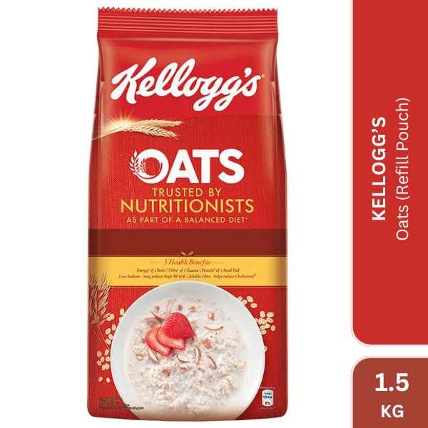 Kellogg's Oats, 1.5 Kg Super Saver Pack Refill Pouch_0