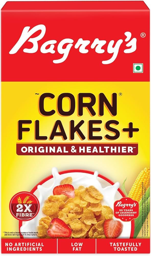 Bagrry's Cornflakes Original & Healthier Box, 475gm_0