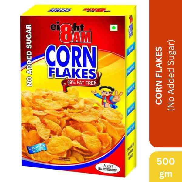 8AM Cornflakes No Added Sugar, 500gm Box_0