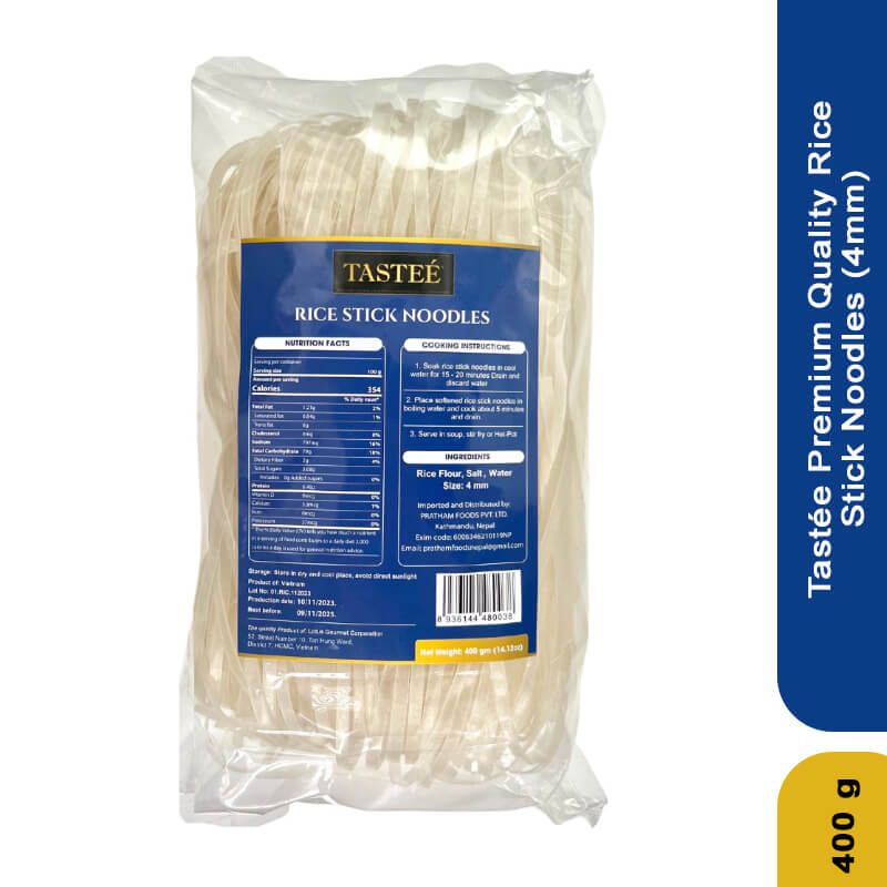 Tastee Premium Quality Rice Stick Noodles (4mm), 400gm_0