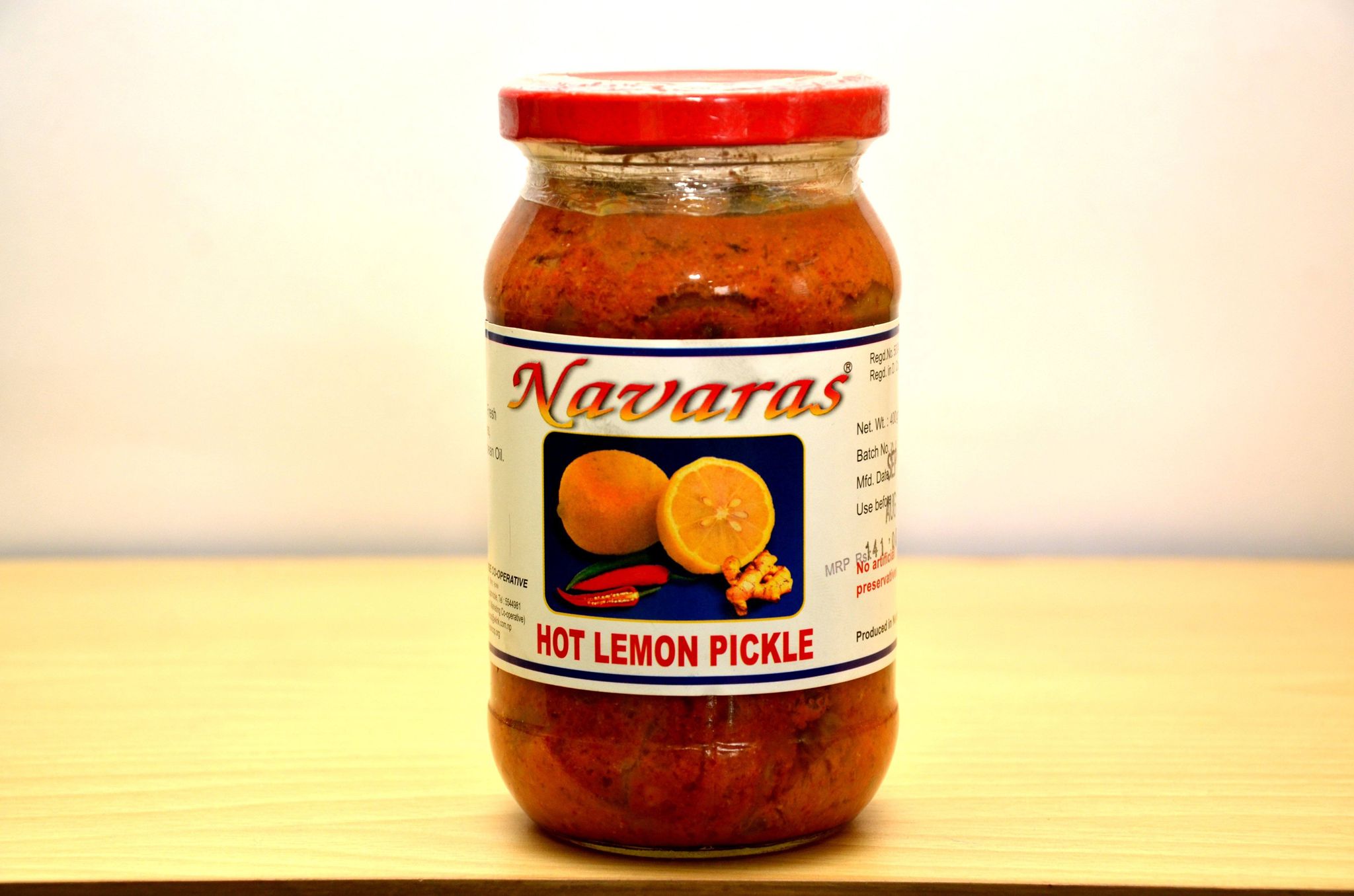 Navaras Hot Lemon Pickle, 400gm_0