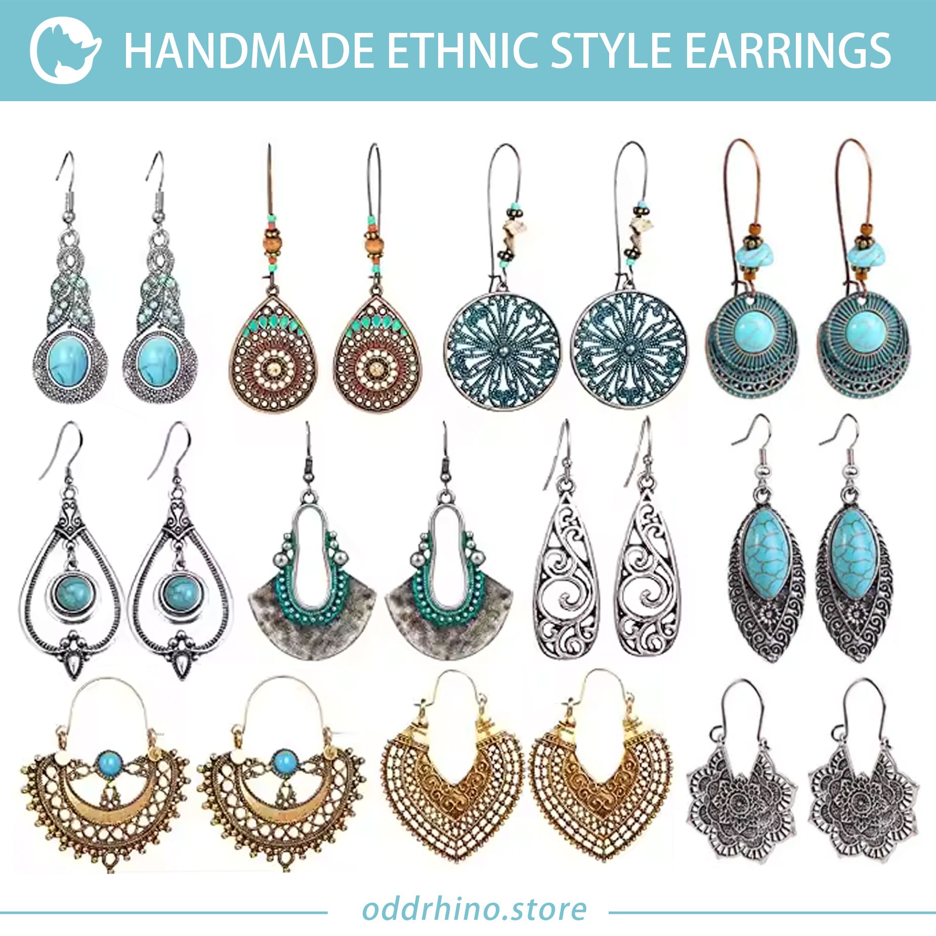 Handmade ethnic style earrings_0