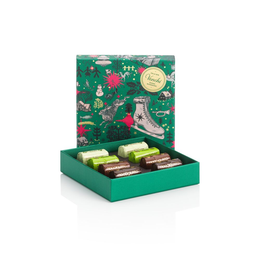 2024 XMAS GREEN SQUARE BOX  WITH INGOTS 113G _1