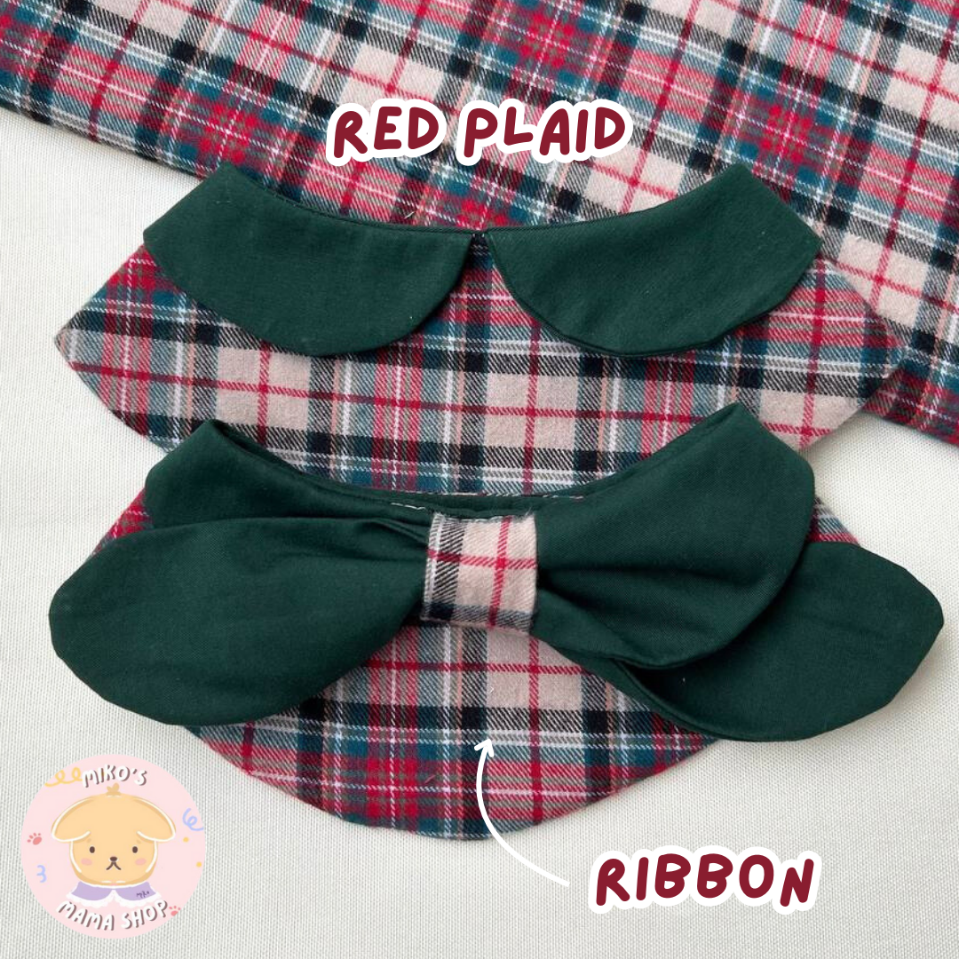 Red Plaid Ribbon Collar (Premium)_1