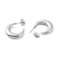 Crescent Moon Hoops _0