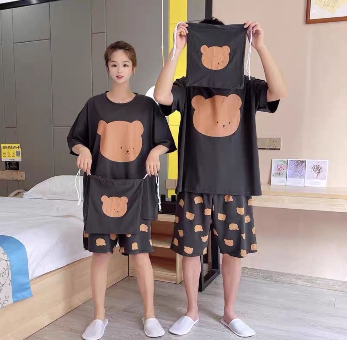 Bear couples pajamas _1