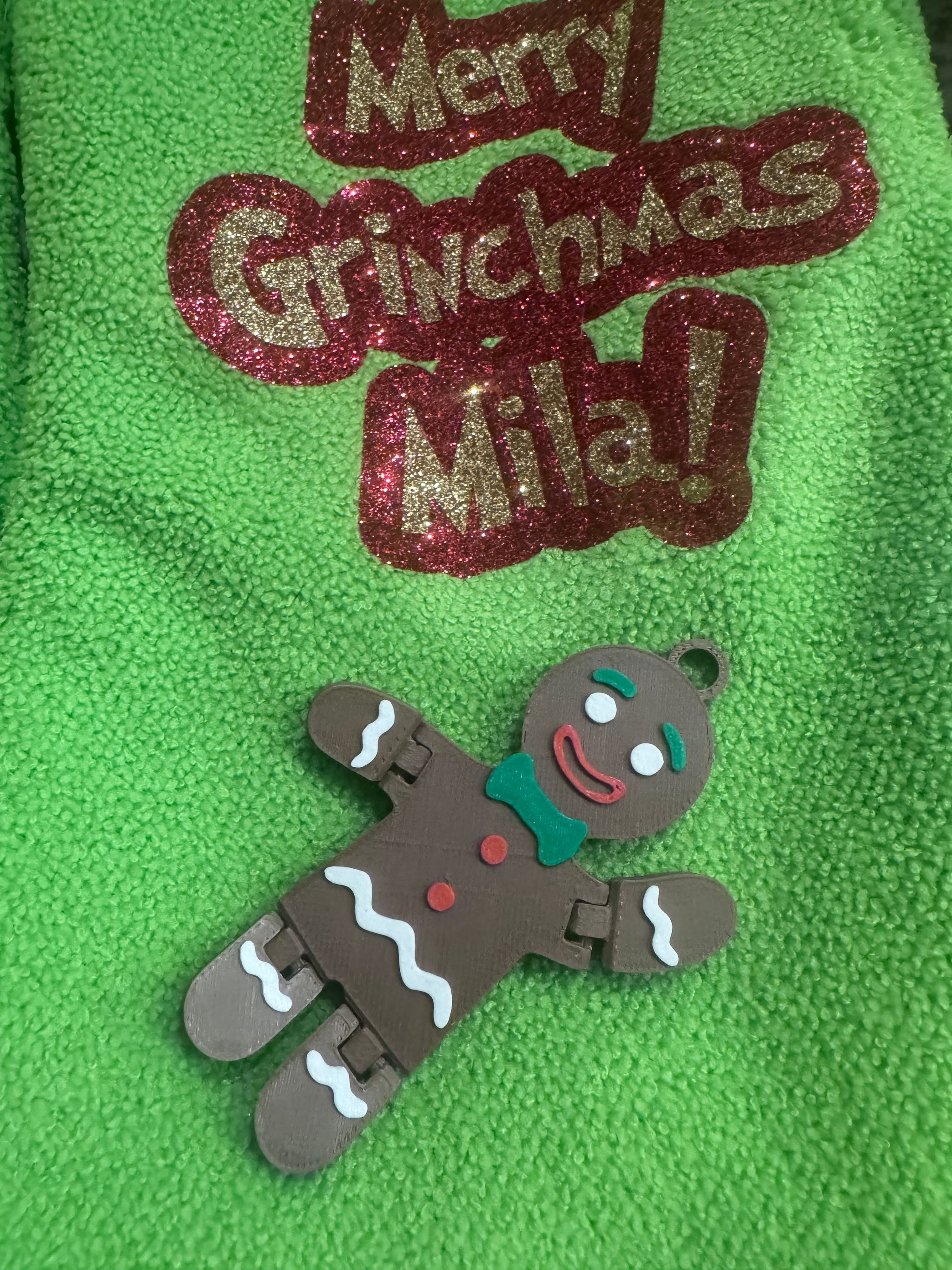 Grinchmas 💚🎄Sock 🧦 + 3D printed Gingerbread 🫚 man_2