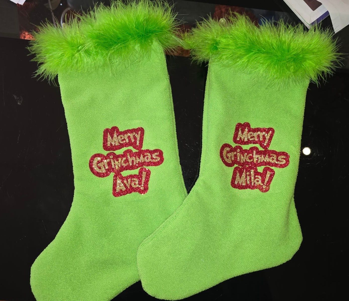 Grinchmas 💚🎄Sock 🧦 + 3D printed Gingerbread 🫚 man_0