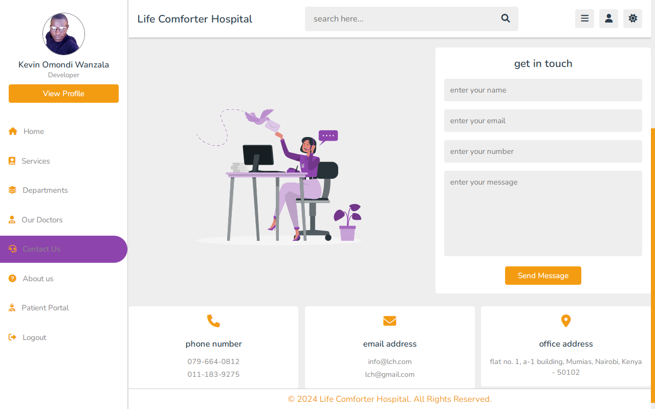 Hospital management system Website _2