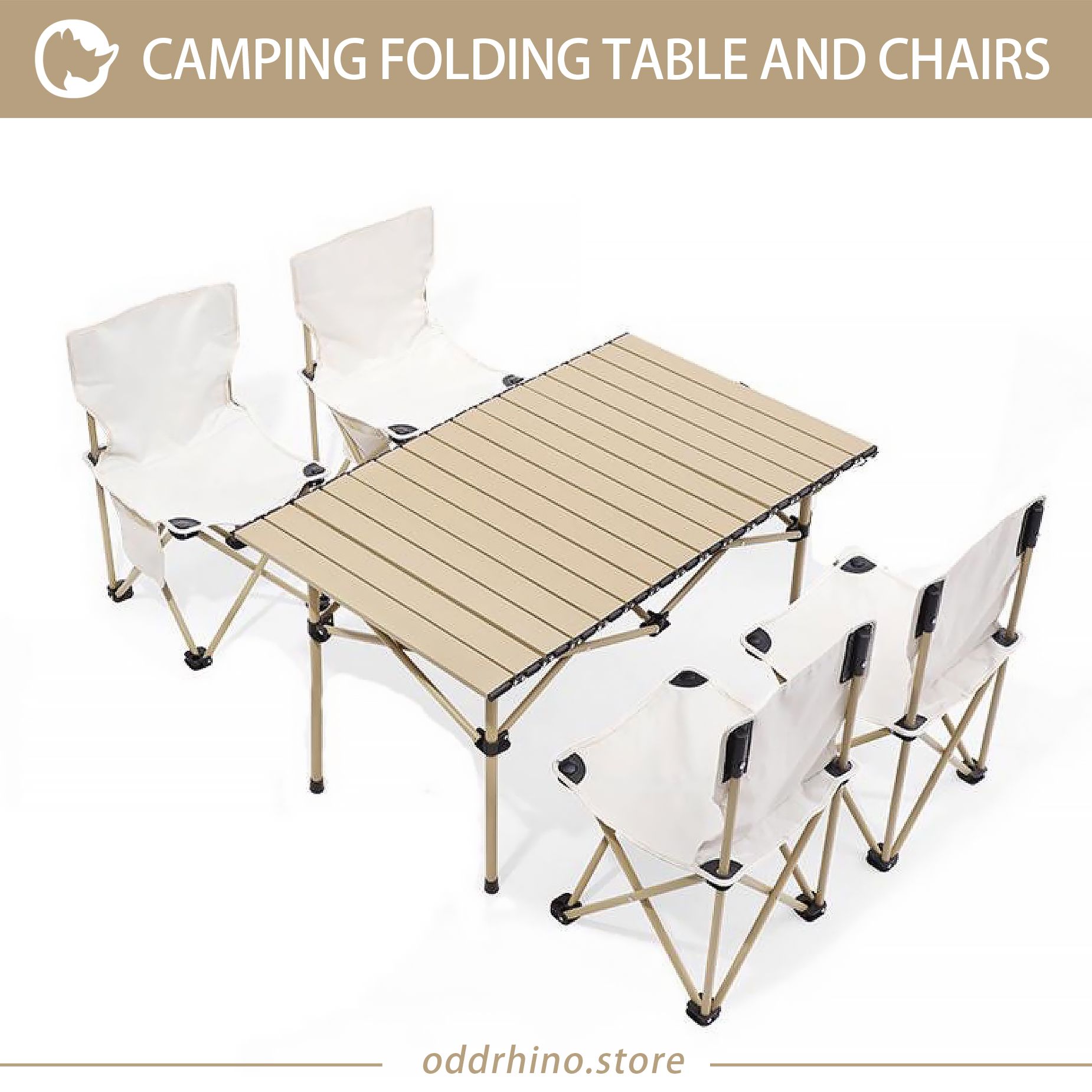 Camping folding table and chairs_0