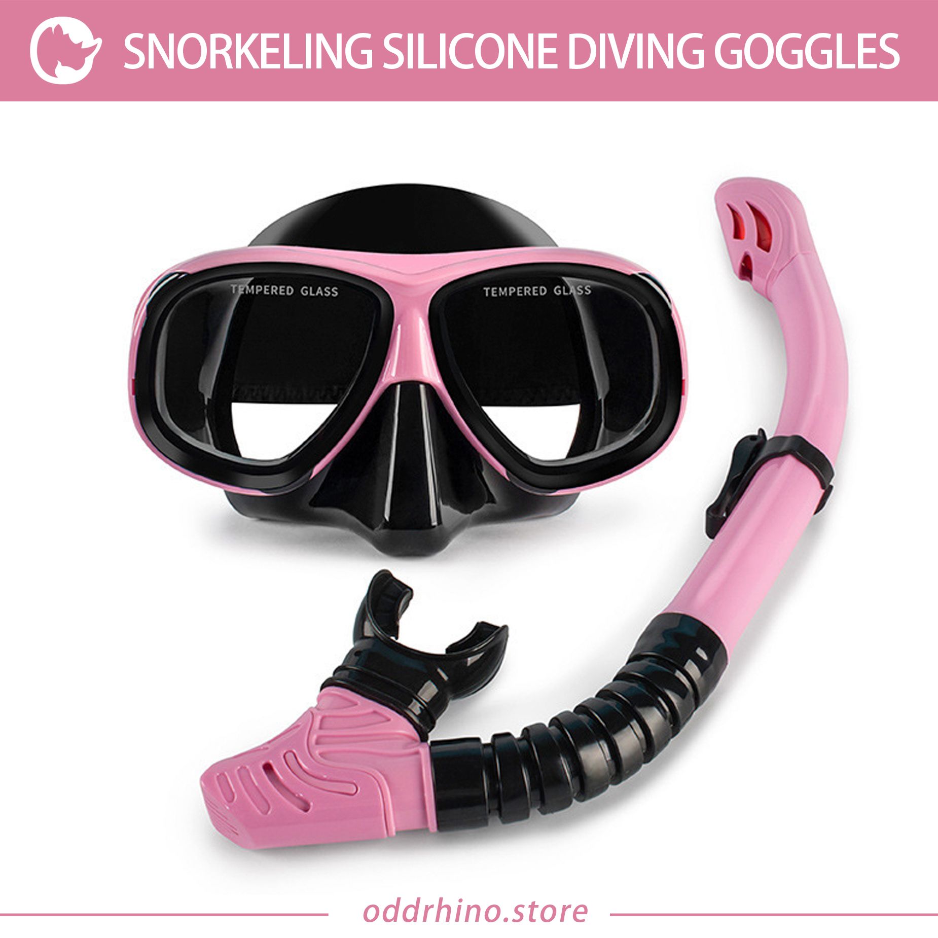 Snorkeling silicone diving goggles_0